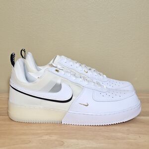 Nike Air Force 1 React 40th Anniversary White Sail Gold DQ7669-100 Men's Size 10